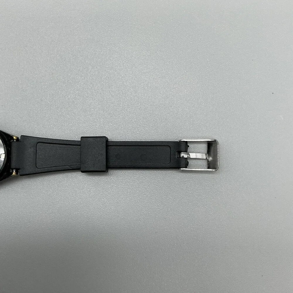 Vintage Orvis Womens Watch 24mm Black Dial Rubber Strap Day Date New Battery